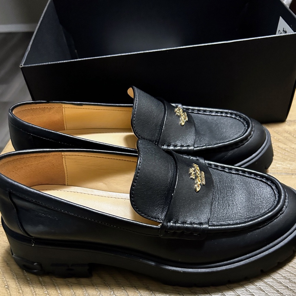 Coach Black Leather Loafers Ruthie Loafer - Picture 15 of 16